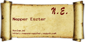 Nepper Eszter névjegykártya